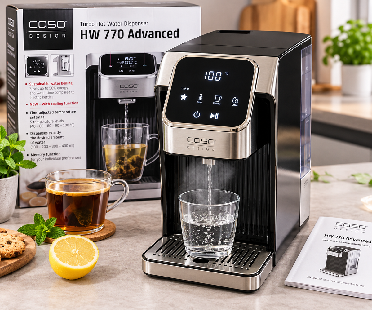 CASO Design HW 770 Advanced – Heißwasserspender – Schwarz/Silber