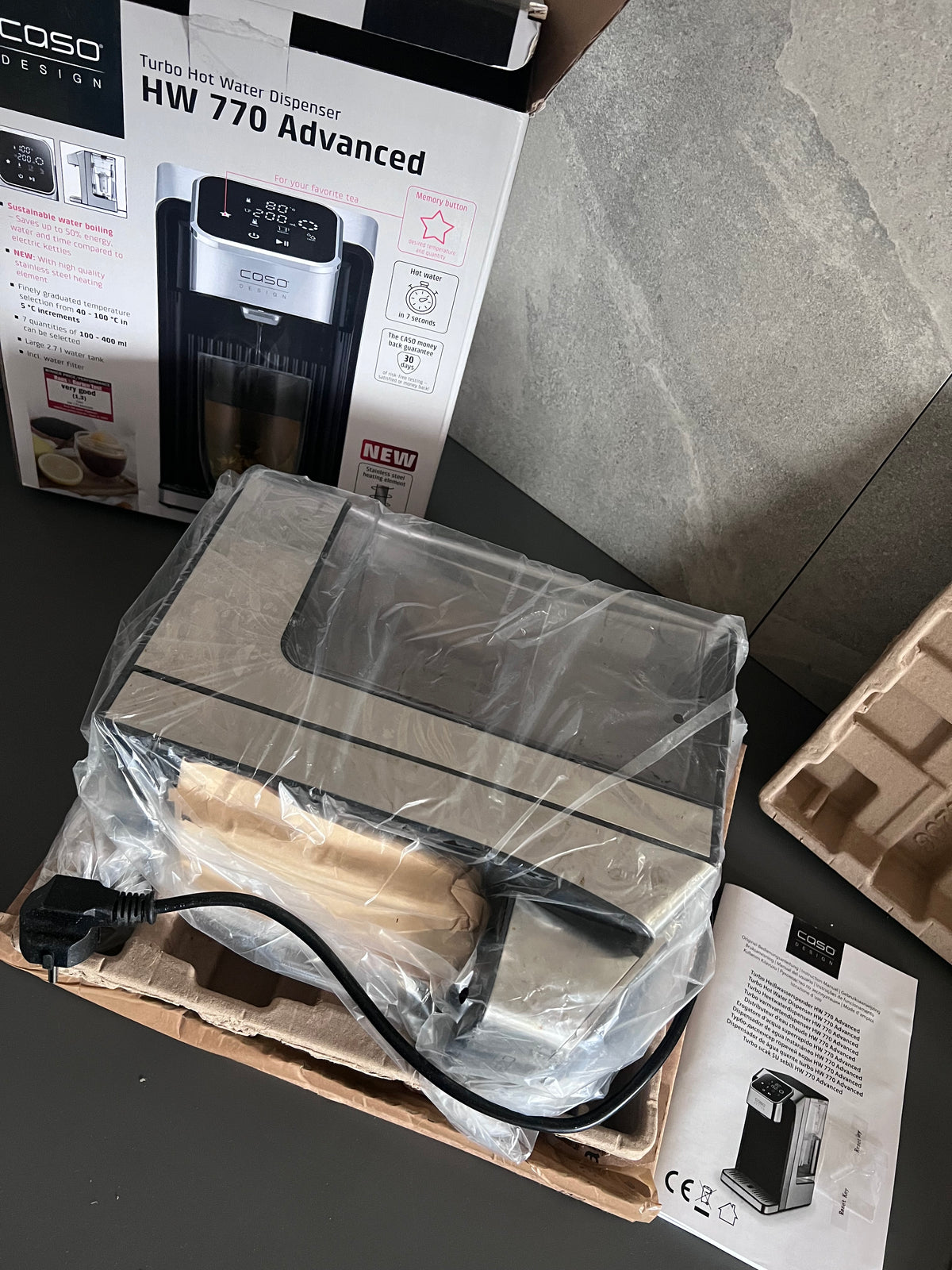 CASO Design HW 770 Advanced – Heißwasserspender – Schwarz/Silber