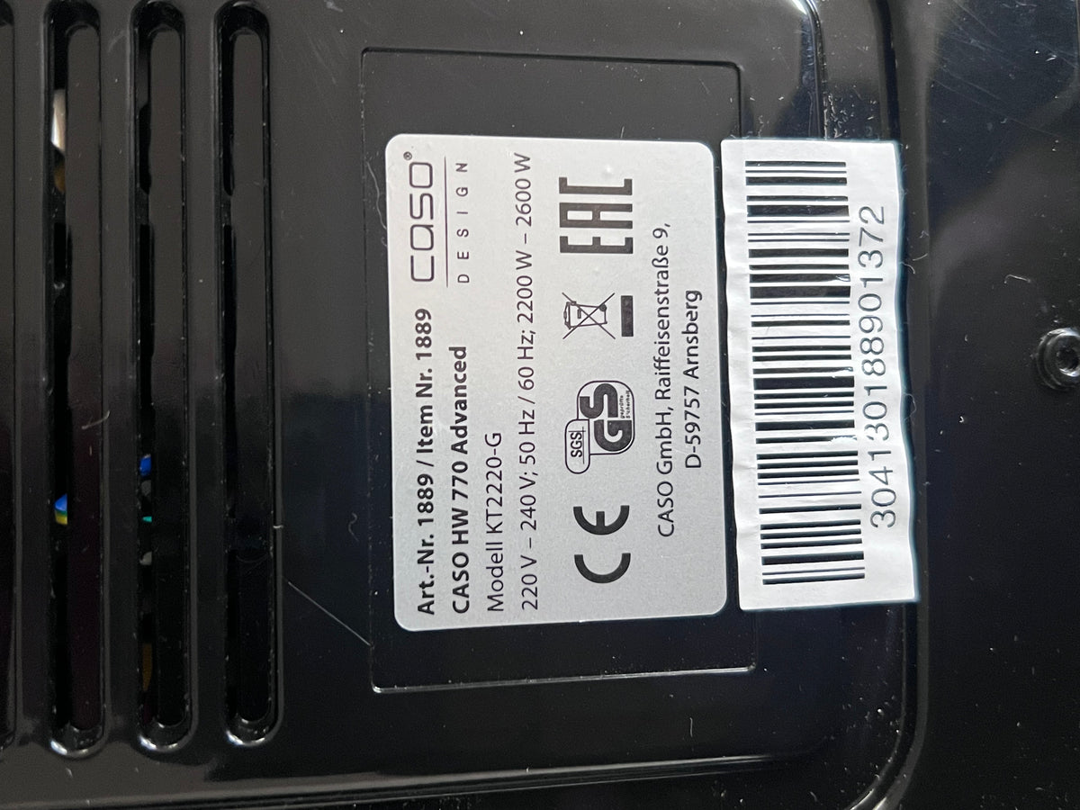 CASO Design HW 770 Advanced – Heißwasserspender – Schwarz/Silber